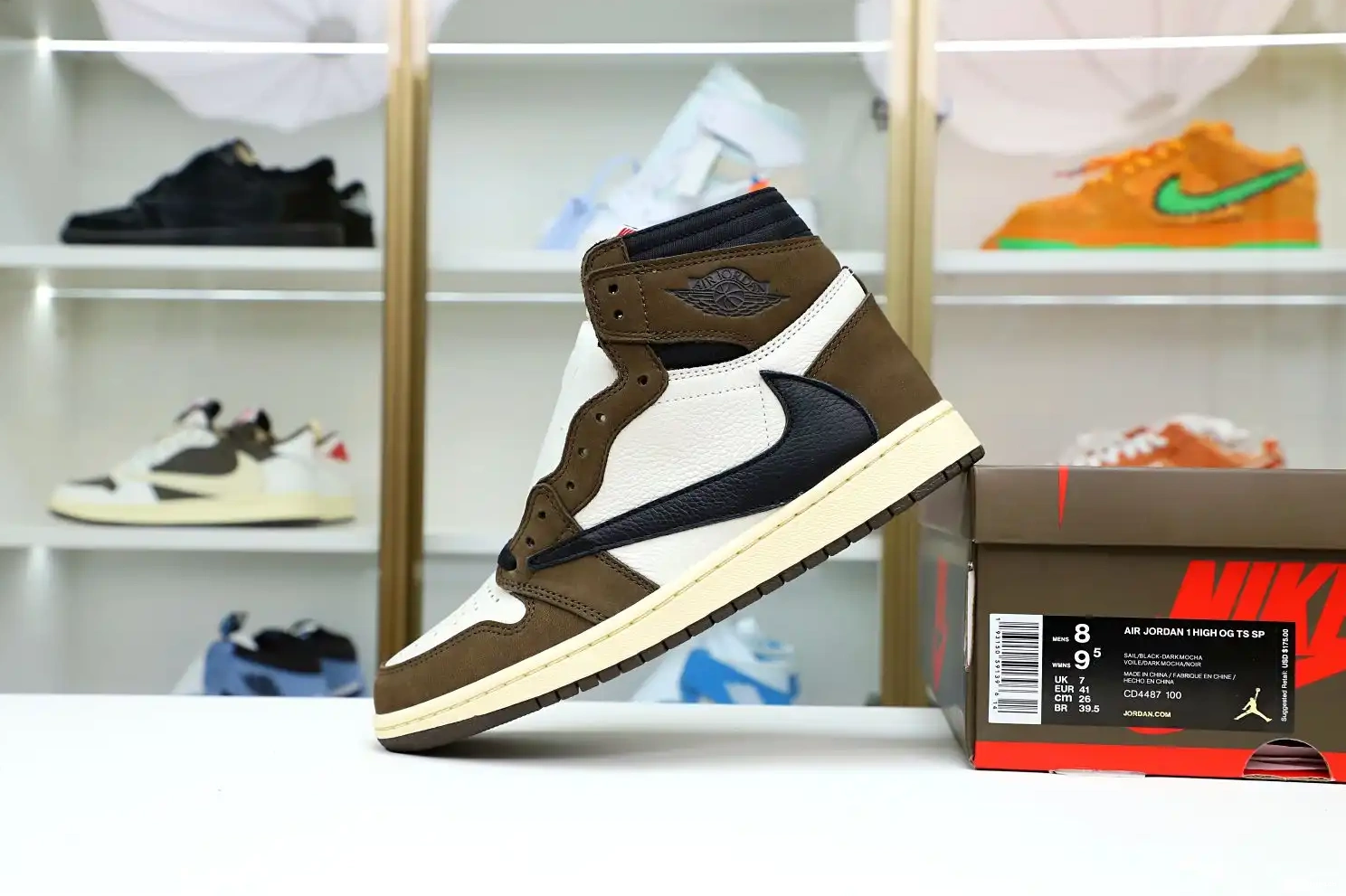 Kimikick X OG 1 SCOTT AIR JORDAN TRAVIS RETRO 'MOCHA' HIGH 0506